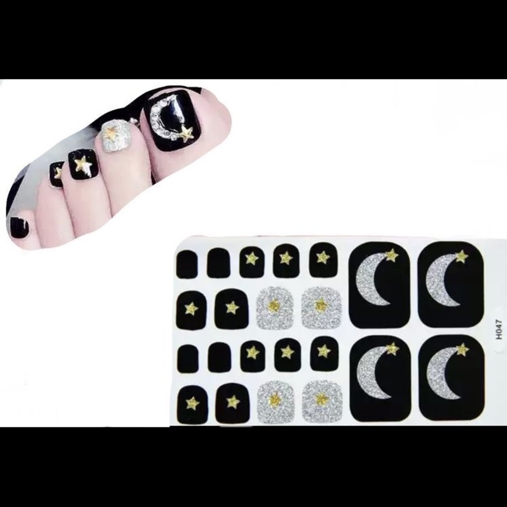 - $1 moon toe nail sticker wraps. $1 WITH ANY $10 ORDER OR MORE